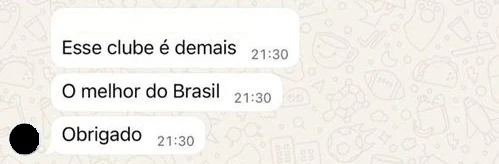 Elogio de um jogador no WhatsApp