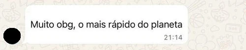 Elogio de um jogador no WhatsApp