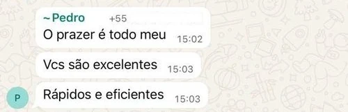 Elogio de um jogador no WhatsApp